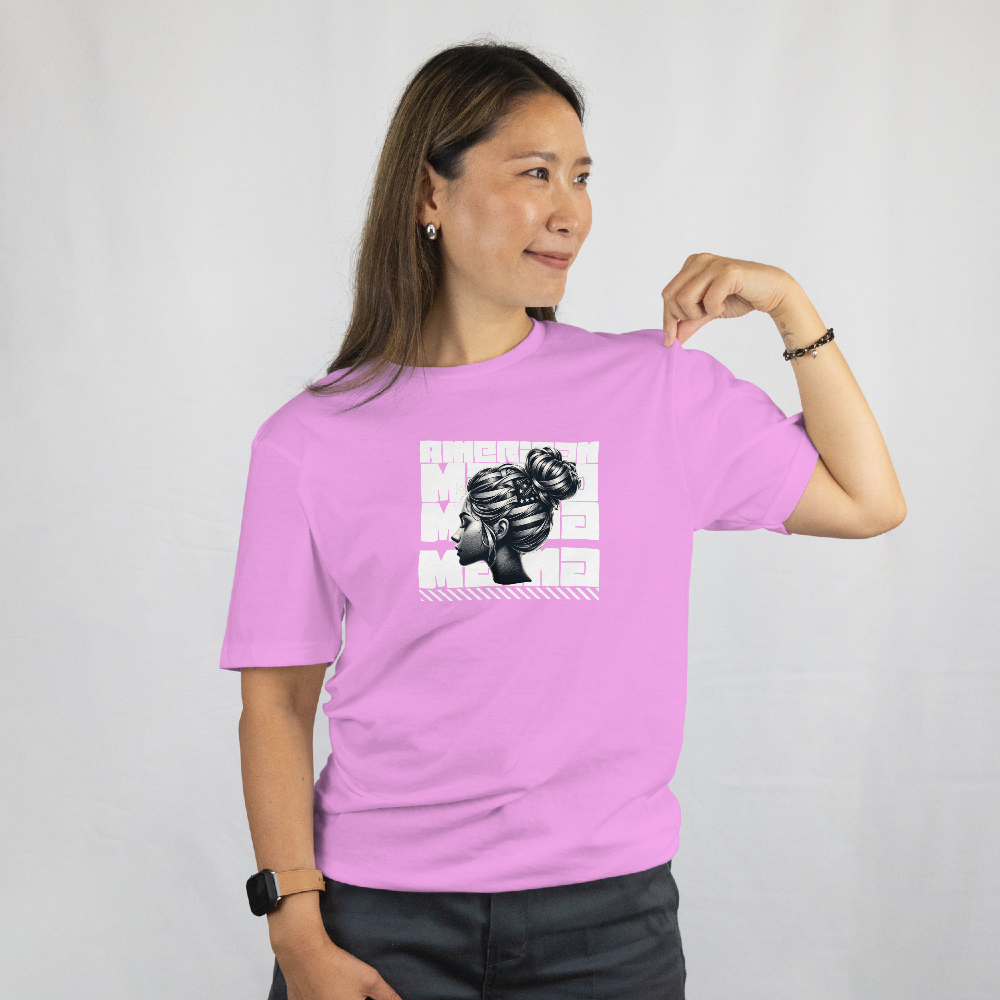 Pink Mama Messy Bun shirt