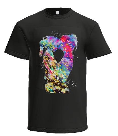 Mother Daughter Silhouette painting Design