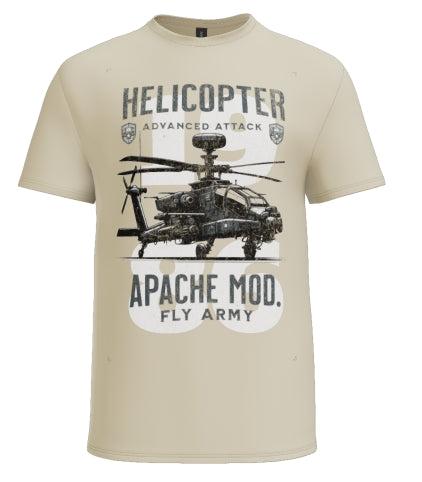 Apache Helicopter 1986 Fly Army Advanced Attack T-shirt design